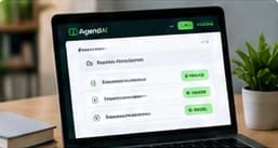 Tablet com uma lista de presenças numa secretária